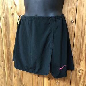 NIKE*DRI-FIT Nike женский M мини-юбка черный стрейч скорость . Logo вышивка фитнес йога обвес bi тренировка спорт 