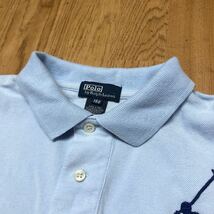 Polo by Ralph Lauren＊ポロ ラルフローレン キッズ/ジュニア 150 半袖 ポロシャツ 鹿の子 ビッグポニー 水色 トップス アメカジ 古着_画像3