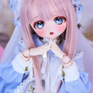 ＊night cherry＊ DDH-01 カスタムヘッド セミホワイト肌 レジンアイ2種 ソフビ盛り ★難あり 開口 DD MDDの画像5