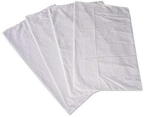 【4枚組】 業務用ピローケース 枕カバー 綿100% 白 (50cm×90cm)