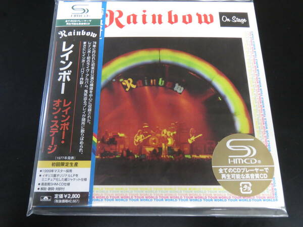 帯付き！紙ジャケ！レインボー/オン・ステージ Rainbow - On Stage 国内廃盤SHM-CD（UICY-93620, 2008）