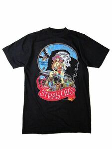 ヴィンテージ 90's デッドストック STRAY CATS ストレイキャッツ JAPAN ツアー Tシャツ M ブライアンセッツァー コピーライト入り