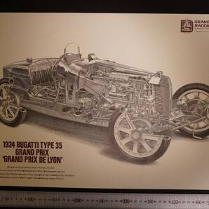 ブガッティ透視図ポスター 「1924 BUGATTI TYPE 35 ’GRAND PRIX DE LYON’」ブガッティ タイプ 35 フランス (リヨン)グランプリの画像8