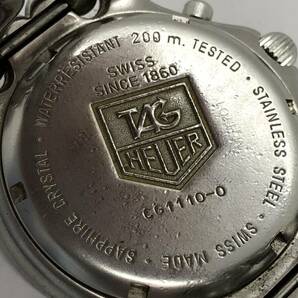 【E/C2163】TAG HEUER タグ・ホイヤー プロフェッショナル CG1110-0 不動 針取れ 動作未確認 現品のみ 腕時計の画像8