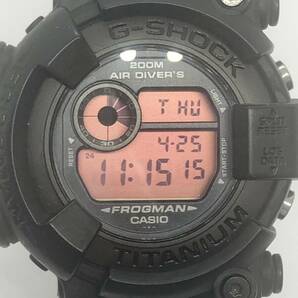 【E/C2177】CASIO G-SHOCK ジーショック DW-8200 黒 FROGMAN 稼動品 腕時計の画像4