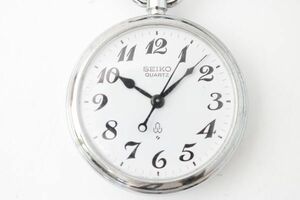 A350B29B//SEIKO Seiko pocket watch railway clock 7550-001D white face quartz 