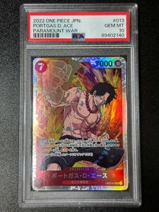 PSA 10　ポートガス・D・エース　OP02-013　SR　ワンピースカード（DAJ1-092)