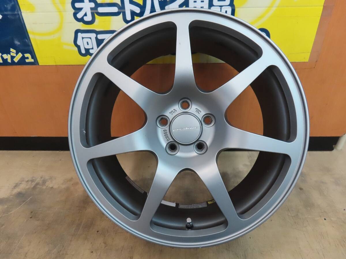 ★☆ブリヂストン プロドライブ GC-07C 17インチ 鍛造 アルミ ホイール 7J +48 5穴 PCD100 シルバー 1本 A 中古 訳アリ PRODRIVE☆★