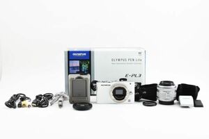 【箱付き・美品】 OLYMPUS オリンパス E-PL3 レンズキット ミラーレス一眼カメラ 綺麗な外観！ おしゃれな人気カラー♪ #1024