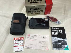 Canon キヤノン　オートボーイ3 クオーツデート　使用説明書付　カメラ　ソフトケース