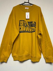 新品未使用品　converse コンバース　4Lトレーナー　大きいサイズ　イエロー　 裏起毛 スウェット　メンズ　xxl 3XL