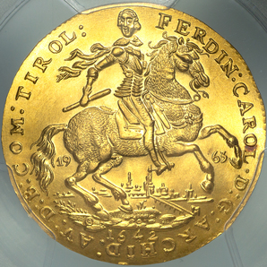 【最高鑑定4枚のみ】1963-"1642" オーストリア 2ダカット 金貨 リストライク PCGS MS68/アンティーク モダン コインの画像2