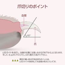 LEDライト付き ペット用 爪切り 猫 犬 ペット 爪とぎ 白色 緑色 簡単 初心者 便利 引っかき傷 切りすぎ防止 握りやすい 小型ヤスリ収納_画像10