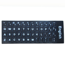英語 キーボードシール English keyboard sticker パソコン PC 鍵盤 修理 消えた文字を復活 JIS 黒地白文字 ステッカー ポイント消化 PC_画像3
