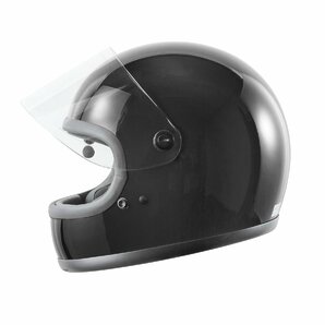ヘルメット フルフェイス ブラック ビンテージ レトロ 族ヘル 新品 SG・PSCマーク取得 全排気量対応 バイクパーツセンターの画像5