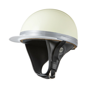 ヘルメット コルク半 ホワイト 新品 白ツバ 原付・スクーター SG規格適合 PSCマーク取得 バイクパーツセンター