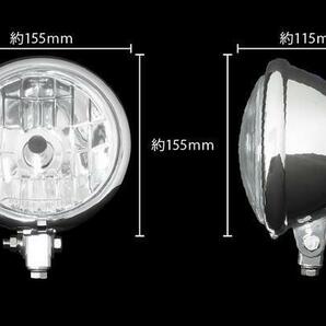 5.5インチベーツライト H4 メッキ イントルーダー バルカン エリミネーター バイクパーツセンターの画像4