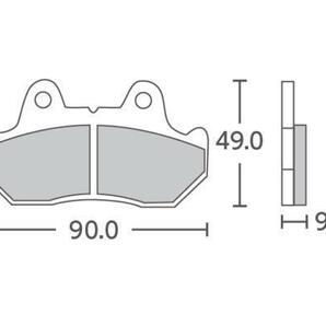 新品 ブレーキパッド フロント ホンダ フュージョン フリーウェイ CBR400F GB250 LD122/2 バイクパーツセンターの画像3