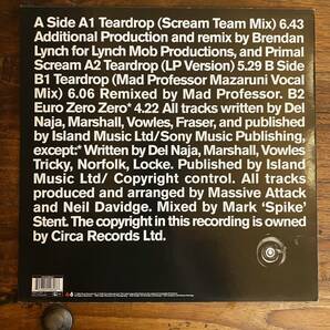 【代理出品】Massive Attack「Tear Drop」UK盤 12inch Trip Hop Dub Soul トリップホップ ダブ ソウル マッシヴアタックの画像2