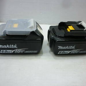 ジャンク 2個 マキタ 純正バッテリー makita 18V 6.0Ah 108Ｗｈ リチウムイオンバッテリー BL1860B 残量表示付 インパクト 充電不可の画像1