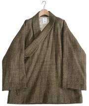 【極美品】VISVIM WMV ビズビム ダブリューエムブイ【0320205013002 CHAMDO SHORT ROBE W】ショートローブ ウールサイズ：0オリーブ_画像1