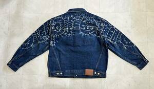 【新品】Supreme シュプリーム【Dyed Logo Shibori Denim Trucker Jacket indigo】23SS シボリ トラッカー ジャケット Mサイズ ブルー