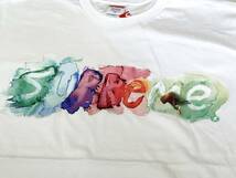 【新品】Supreme シュプリーム【Watercolor Tee】2023年春夏 23SS ウォーターカラー ロゴプリント Tシャツサイズ：Mホワイト_画像3