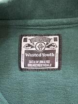 【美品】Wasted Youth ウエステッドユース【BIG POLO SHIRT】ロゴ刺繍 ビッグ ポロシャツサイズ：L グリーン 定価17,600円_画像4