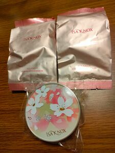 イザノックス　クッションファンデーション　コンパクトケース　レフィル２個セットQVC　ISAKNOX