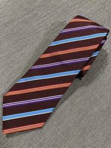 [ free shipping ]Paul Smith Paul Smith. necktie stripe silk 100%