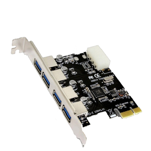 PCI-E接続 USB3.0拡張カード 4ポート 増設ボード 自作PC PC内蔵型 ロープロファイル 最大5Gbps Windows対応 パソコンの画像1