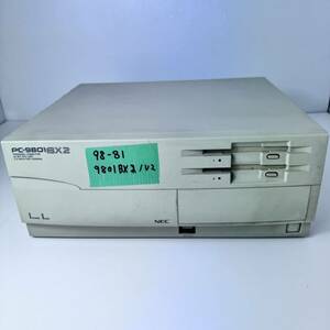 98-81 NEC PC-9801BX2/U2 HDD нет 486SX 25Mhz 640+1024pipo звук стал.FDD..MS-DOS6.20 пуск проверка смог сделать.