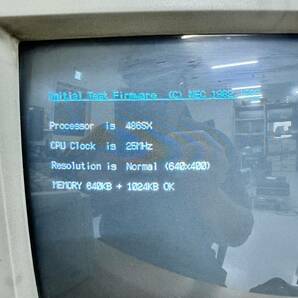 98-81 NEC PC-9801BX2/U2 HDD欠 486SX 25Mhz 640+1024 ピポ音なりました。FDDよりMS-DOS6.20起動確認できました。の画像5
