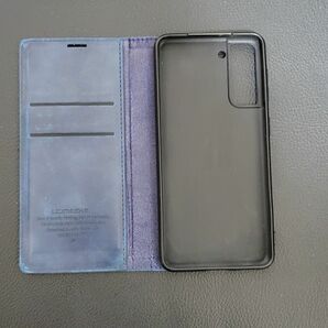 Galaxy S21用　PU合皮ケース　手帳型カバー　中古品