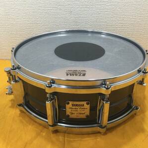 YAMAHA スネア《Manu Katche 14“×5.5”》マヌカチェ シグネチャー SD415MK ブラックニッケルブラス材 スネアドラムの画像1