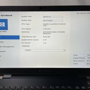 ★1円～スタート！東芝 dynabook G83/FR ◆Intel Core i5-10210U @ 1.60GHz ◆メモリ8GB/SSD256GB ※BIOS起動OK【ジャンク品】845の画像3