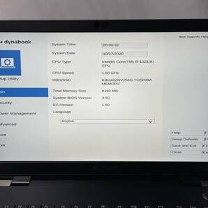 ★1円～スタート！東芝 dynabook G83/FR ◆Intel Core i5-10210U @ 1.60GHz ◆メモリ8GB/SSD256GB ※BIOS起動OK【ジャンク品】858の画像3