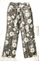 ZARA BASIC ザラ ベーシック 花柄スラックス パンツ XS 24 グレー系_画像2