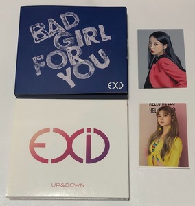 EXID CD＋DVD 初回 UP&DOWN & Bad GIRL FOR YOU ※アクリルスタンド欠品※ ★即決★ 各トレカ付き