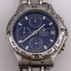 MARSHAL CHRONOGRAPH WATER RESIST 100 METER 腕時計 クォーツ ファッション 箱付き 【S81116-614】の画像3