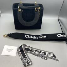 K04102 クリスチャン ディオール レディ ディオール ハンドバッグ レディース 鞄 ブラック Christian Dior_画像1