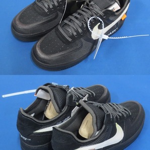 未使用★OFF-WHITE × NIKE THE 10 : NIKE AIR FORCE 1 LOW 27.5cm BLACK AO4606-001 [オフホワイト×ナイキ エアフォース1/AF1] (5451)の画像2