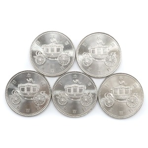 JAPAN MINT 造幣局 御即位記念(平成) 記念硬貨 五百円 500円硬貨 5枚 貨幣 【Y202723005】中古