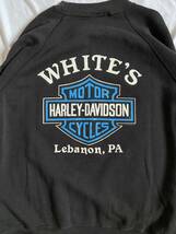【ヴィンテージ】USA製 90s HARLEY DAVIDSON ハーレーダビッドソン スウェットシャツ ウルフ 狼 両面プリント バイカー バイク Mサイズ_画像2