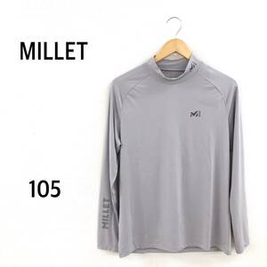 [ tag equipped ] MILLET Millet gray 105 LL long sleeve unisex light weight stretch outdoor mountain climbing sport speed . high‐necked 