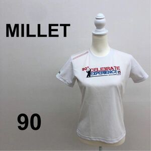 【MILLET】ミレー　半袖Tシャツ（ホワイト、サイズ90、S相当）登山　トレッキング スポーツ　ファッション　