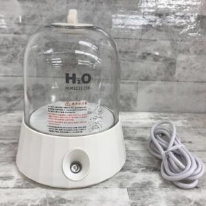 【新品】卓上加湿器 ナイトライト小型加湿器、充電式　ホワイト 乾燥を防ぐ　400ml