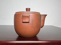 煎茶道具 急須 朱泥 宝瓶 時代物 中国宜興 唐物 紫砂 茶器 中国古玩 _画像4