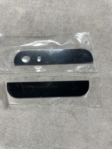 【送料無料】スモールパーツ/iPhone 5s・SE(第1世代) 通用/背面ガラス上下セット(ブラック)