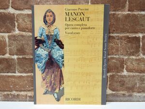 オペラ ボーカルスコア / マノン レスコー / プッチーニ / リコルディ社 Manon Lescaut Puccini RICORDI 声楽 洋書 楽譜【795mk】